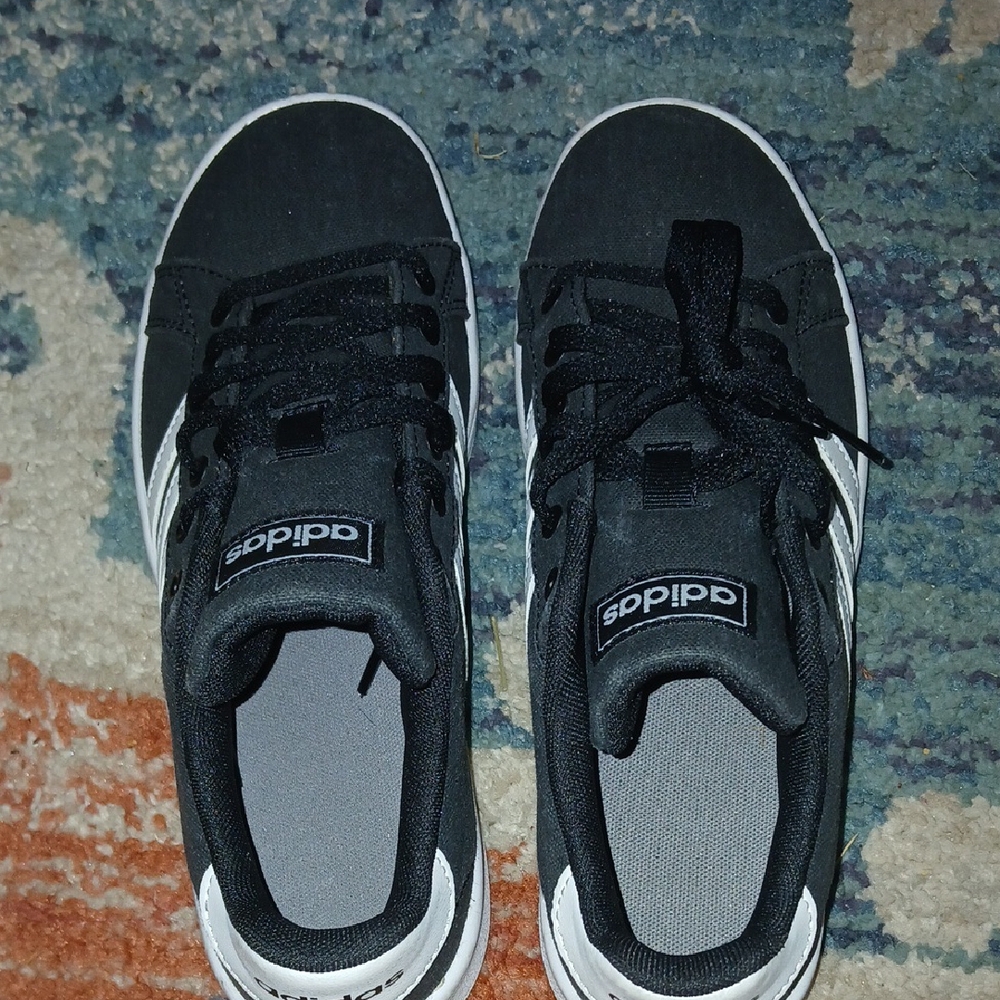 Adidas Kids Black and White Sneakers